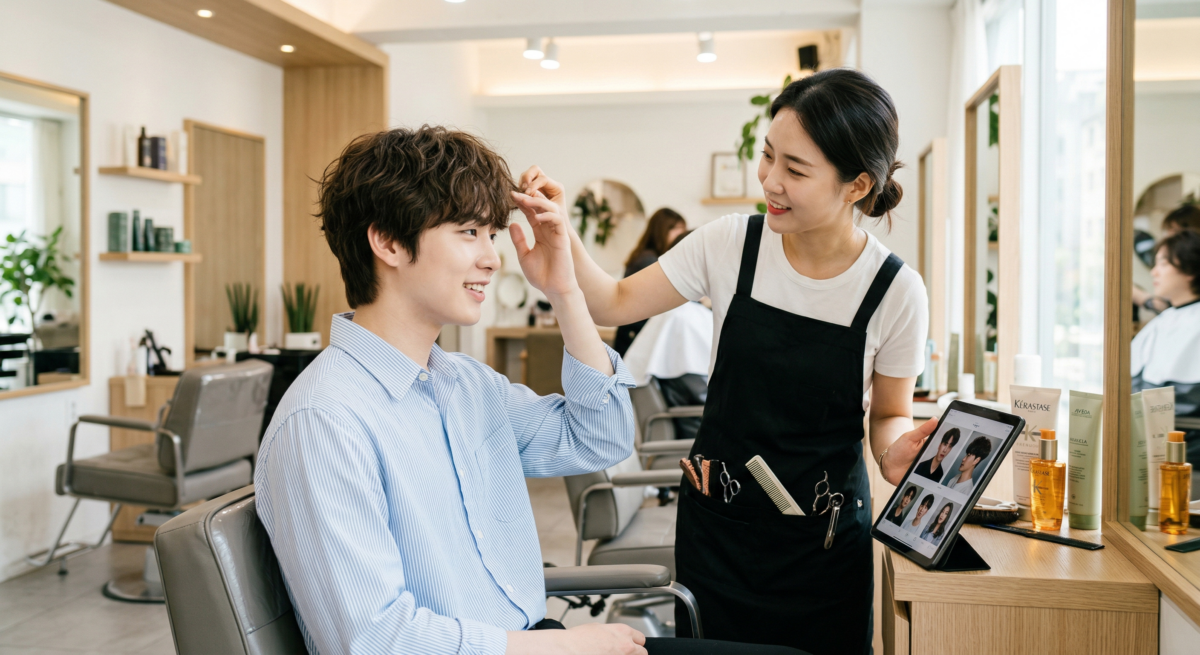 做紋理燙前,最好先和設計師說清楚自己想要的蓬鬆度、線條感和整體風格,並直接帶參考圖片會更容易溝通。