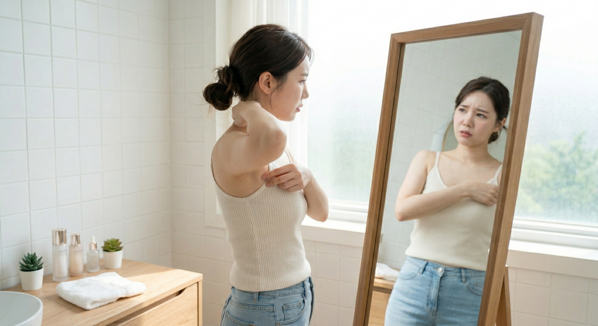 有副乳想把背心穿得更好看，重點是先用包覆力好的內衣穩定胸側線條，再選對不容易擠出副乳的背心版型。