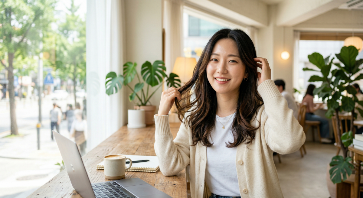 栗子棕是經典又耐看的挑染顏色，能讓黑髮看起來更有光澤，也特別適合中長髮或有層次的髮型。