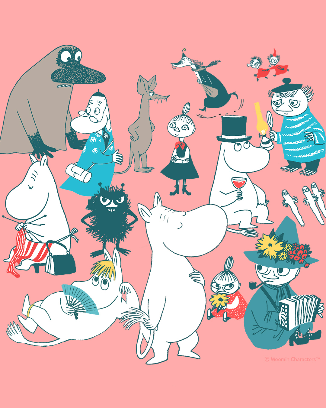 姆明不是河馬，也不是現實動物，而是芬蘭作家兼插畫家 Tove Jansson 創作的虛構角色 Moomintroll。