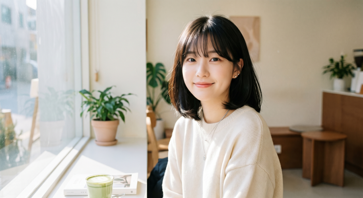 學生系短髮帶有一種鄰家女孩的青春氣息，給人一種乾淨、好親近的感覺。
