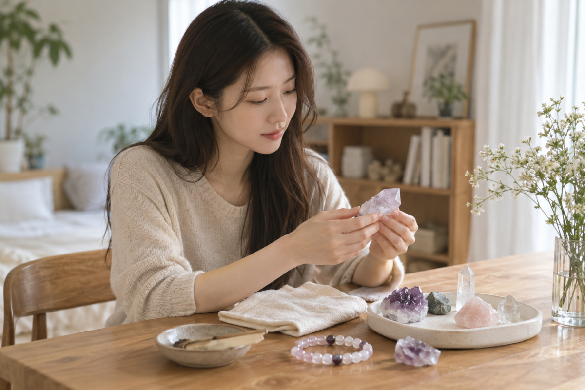 佩戴水晶除了日常清潔與保養，也可以按個人習慣進行月光、晶簇等傳統淨化儀式，但無需定期消磁，亦沒有科學證據證明水晶需要清除負能量。