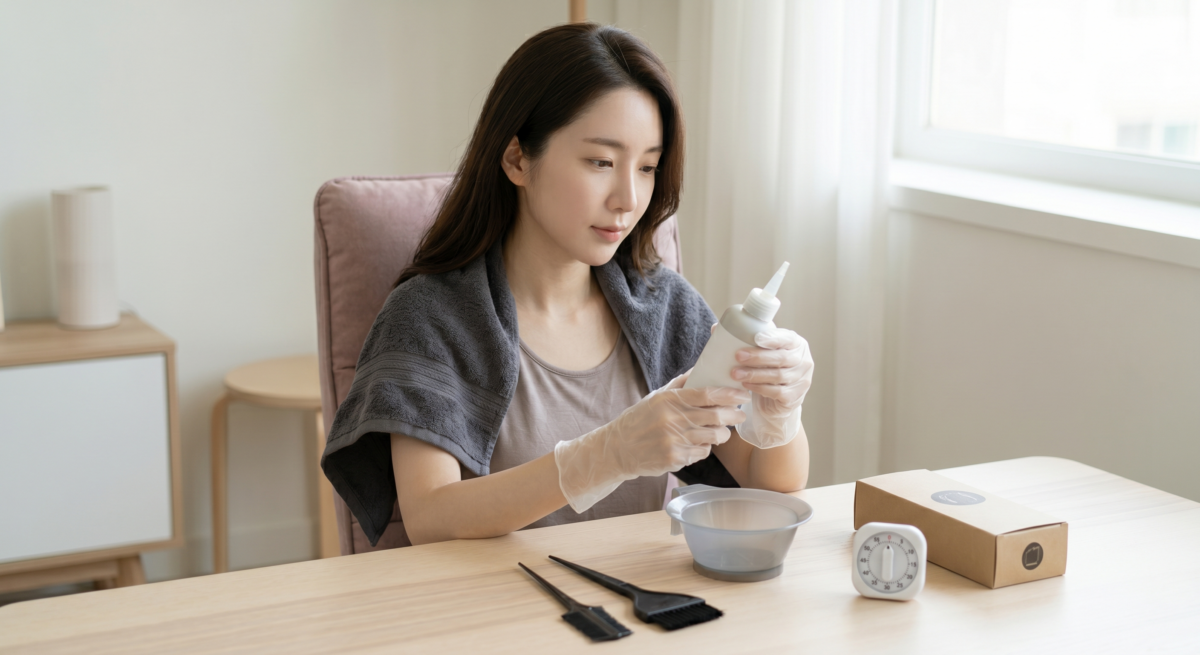 在家染髮前應先閱讀說明、做皮膚測試、保持乾髮並清走殘留物，染髮時按指示計時和沖洗，若出現強烈不適應立即停用。