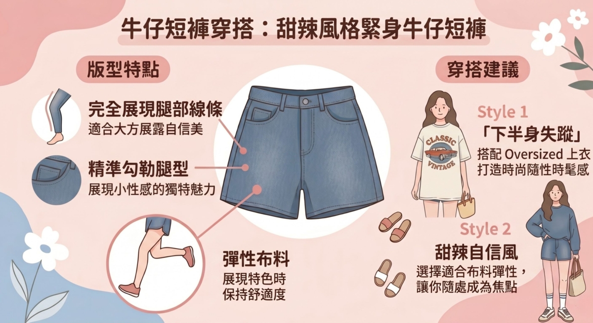這種褲型能精準勾勒出腿型，展現出一股小性感的獨特魅力。