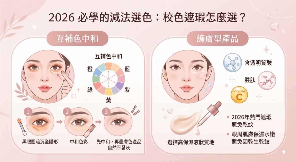 現在最流行的底妝趨勢是「氣色要活」，所以校色 （Color Correcting）變得至關重要。