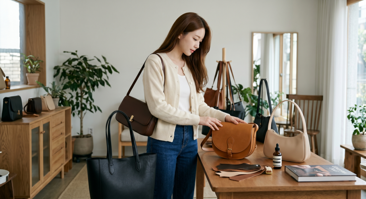 入門真皮手袋不一定要買名牌，可從中價皮革品牌、本地手作皮具、網購真皮袋或復古款入手，重點是款式實用、皮革易打理、顏色百搭和價格合預算。