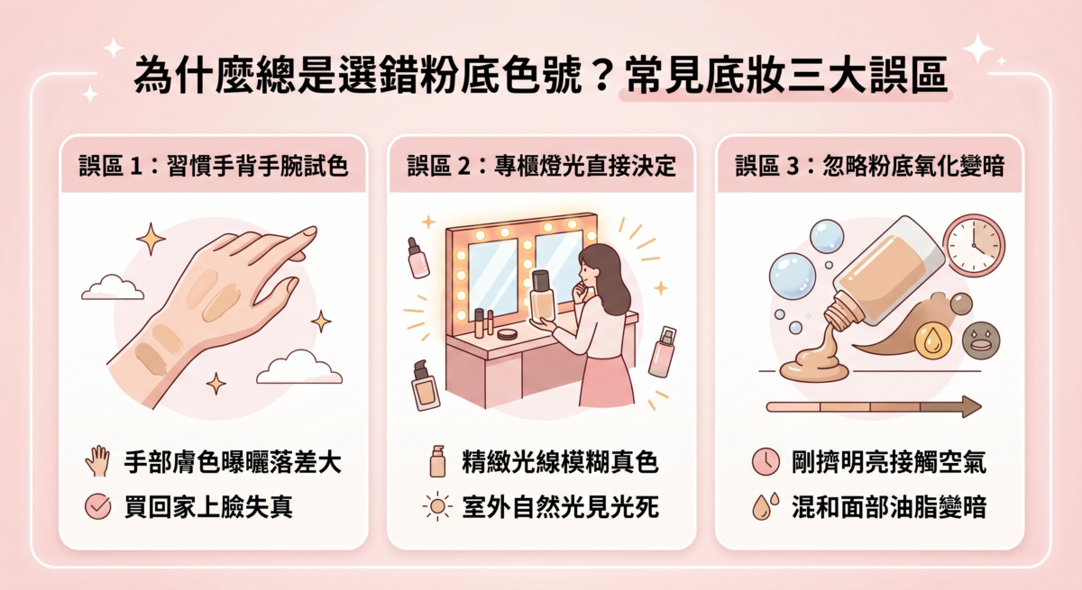 在學習正確方法之前，先來檢視一下自己有沒有掉進以下三個最常見的選色陷阱。