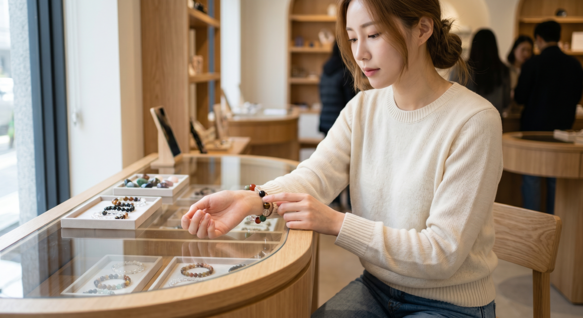 五行水晶選購時要留意尺寸、重量、質感和材質說明,選擇自己喜歡、戴得舒服又容易配襯日常穿搭的款式最實際。