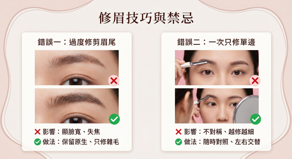 保持眉毛自然的邊緣，才能讓整體的妝容看起來更加透氣。