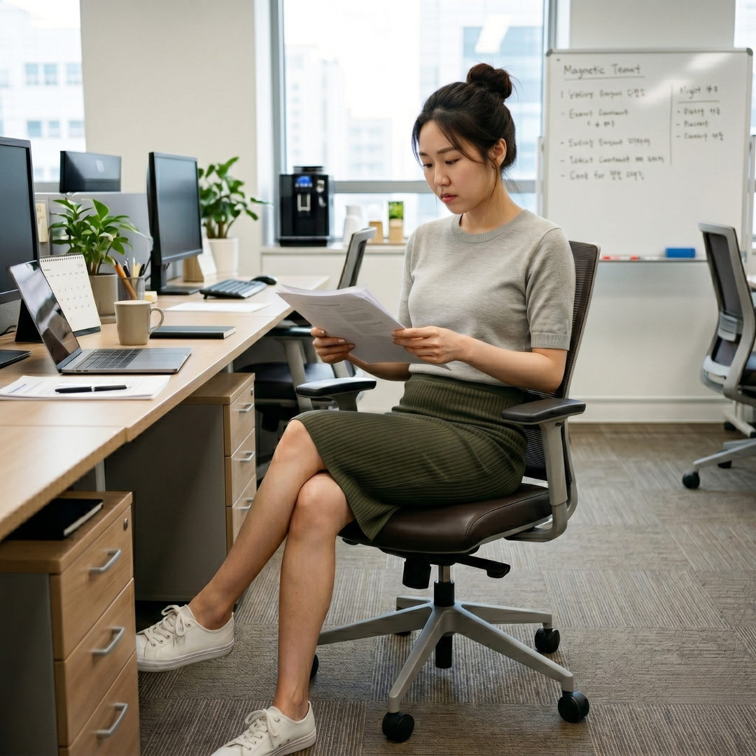 辦公室女生（OL）是「假胯寬」與「骨盆前傾」的高危一族！