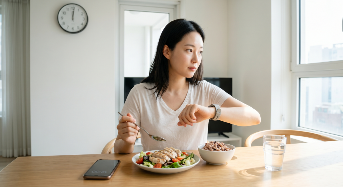 間歇性斷食不是完全不吃，而是透過安排進食與空腹時間，幫助減少無意識進食並調整飲食節奏。
