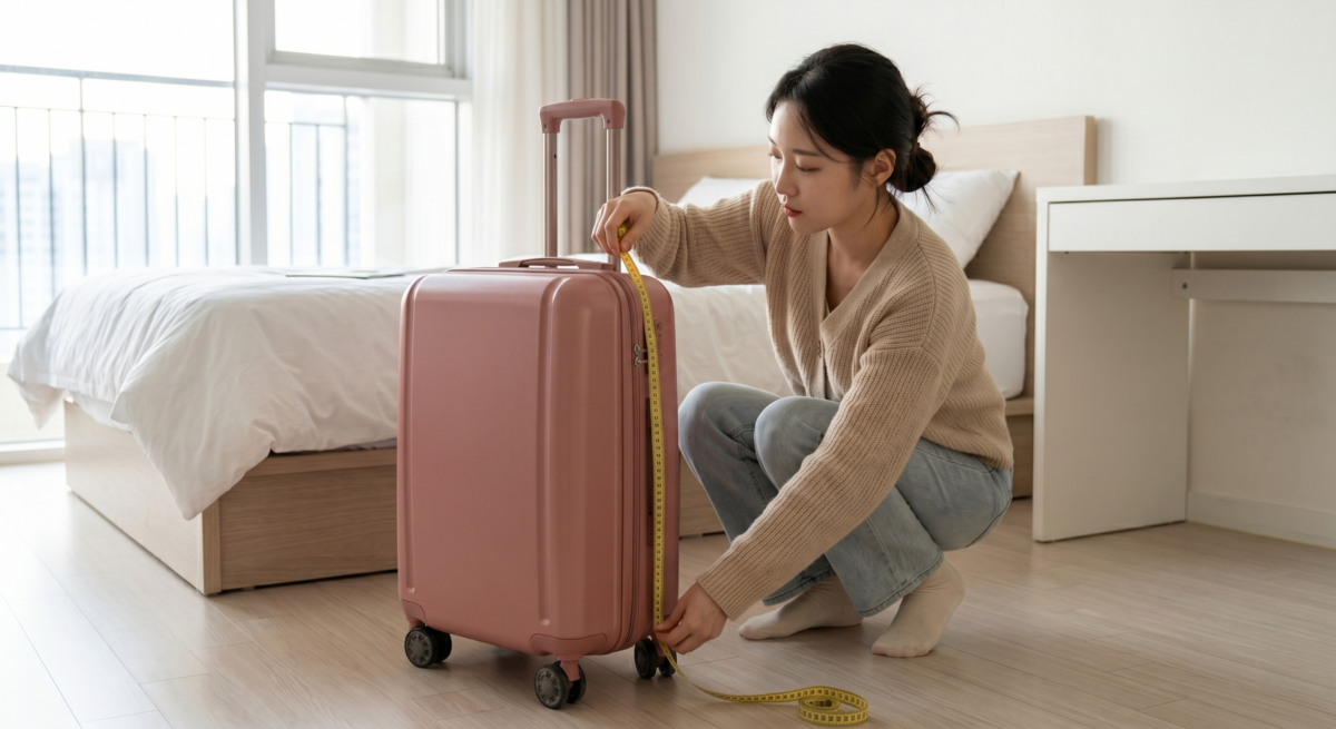 不同品牌行李箱實際尺寸略有差異,購買前應查看長、寬、高,出發前再確認航空公司最新行李規定。