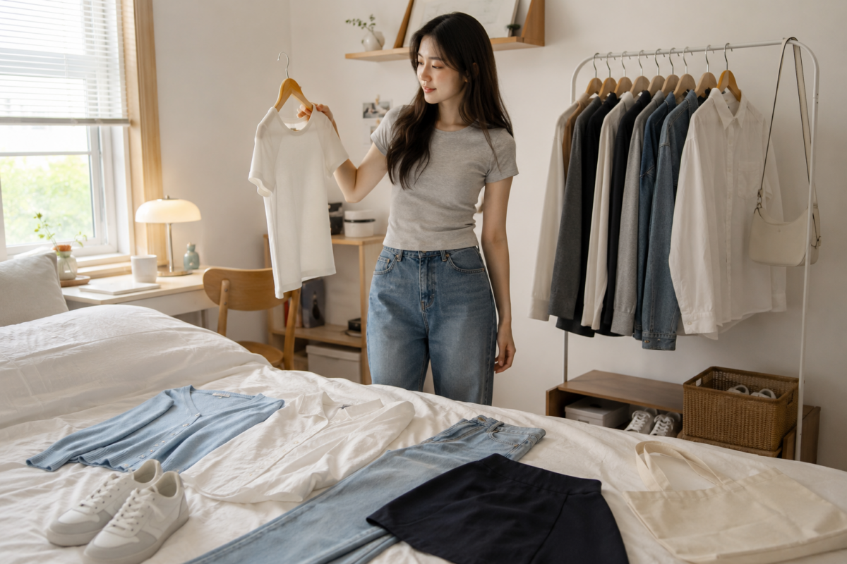 女大生穿搭重點示範,掌握舒適、比例、配色與場合搭配技巧。