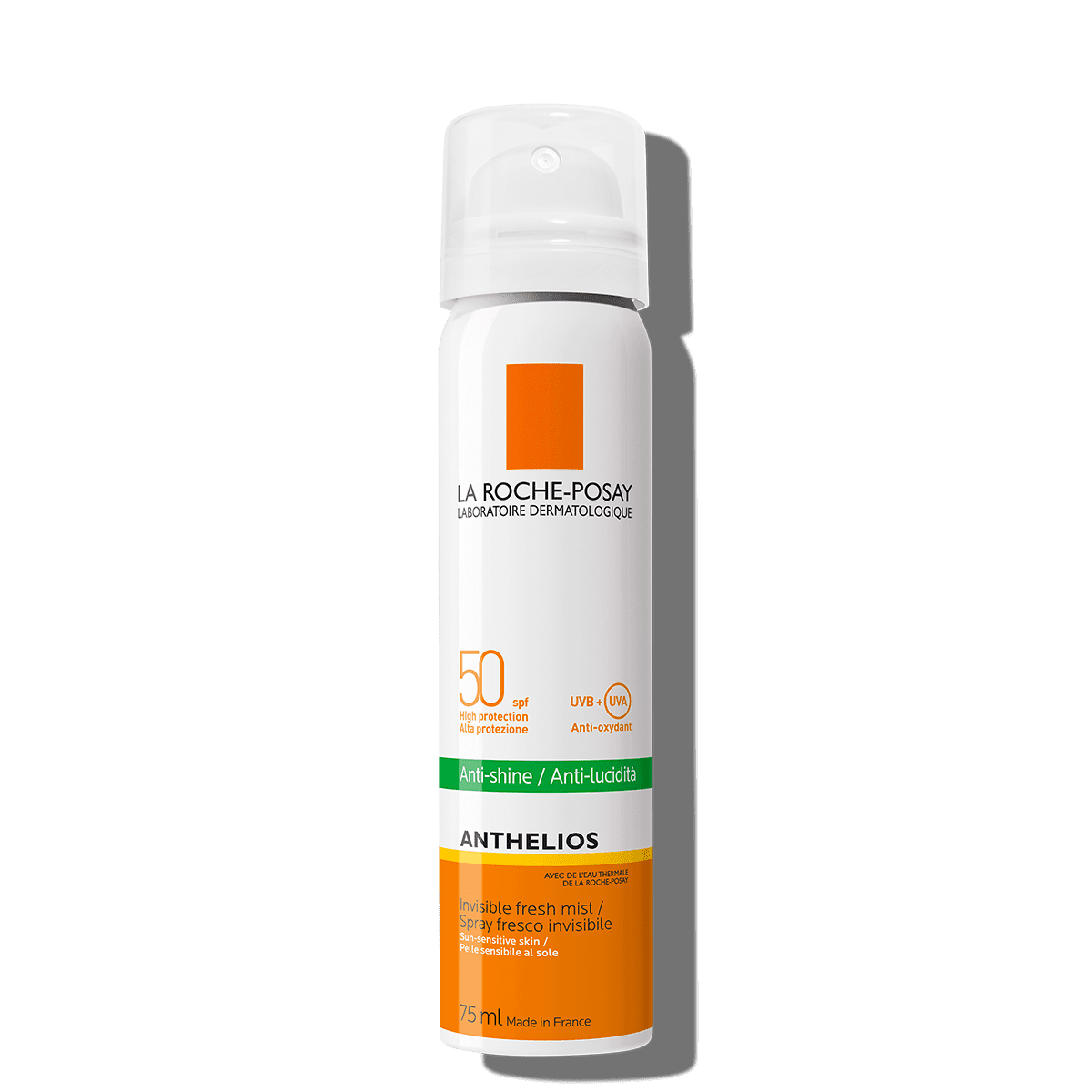 La Roche-Posay 全護清爽防曬噴霧專為臉部設計，提供 SPF50 廣譜 UVA／UVB 防護，除了抵禦紫外線，也有助降低污染與紅外線對肌膚造成的影響。
