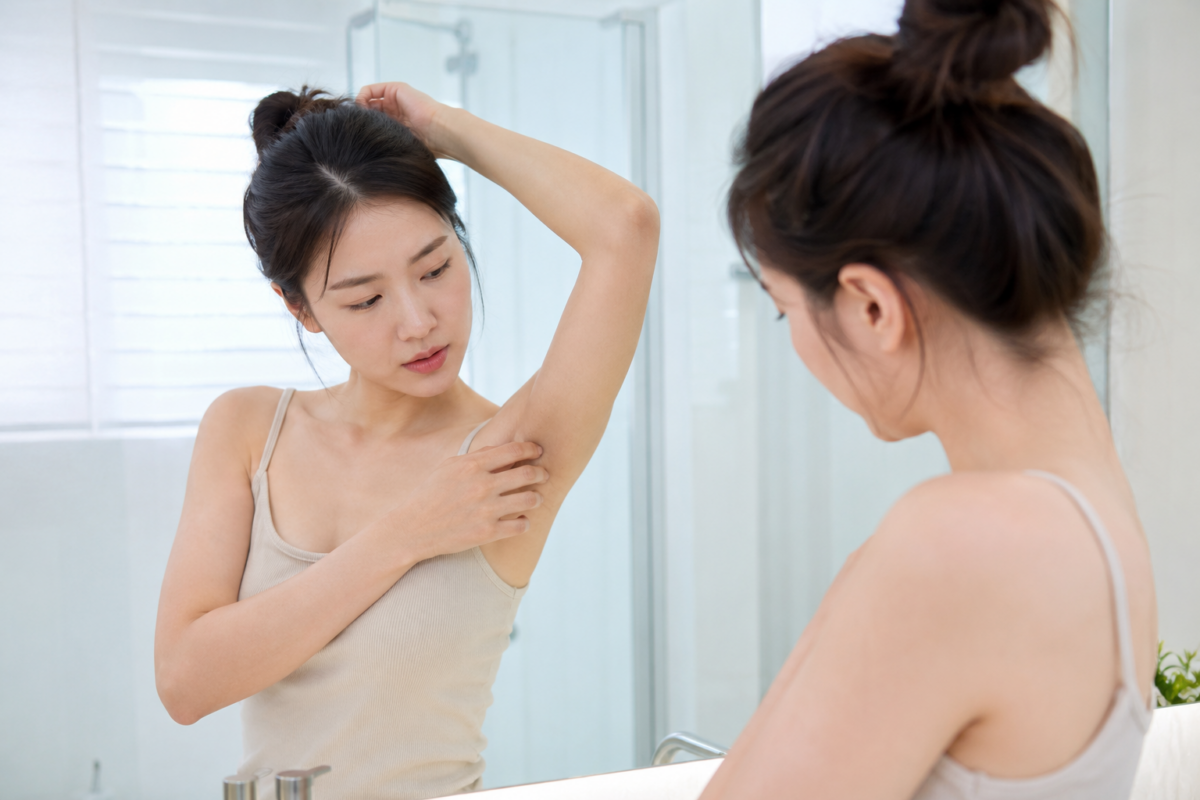 腋下變黑常見原因包括衣物摩擦、頻密剃毛、角質堆積、止汗產品刺激、毛根陰影和發炎後色素沉澱。