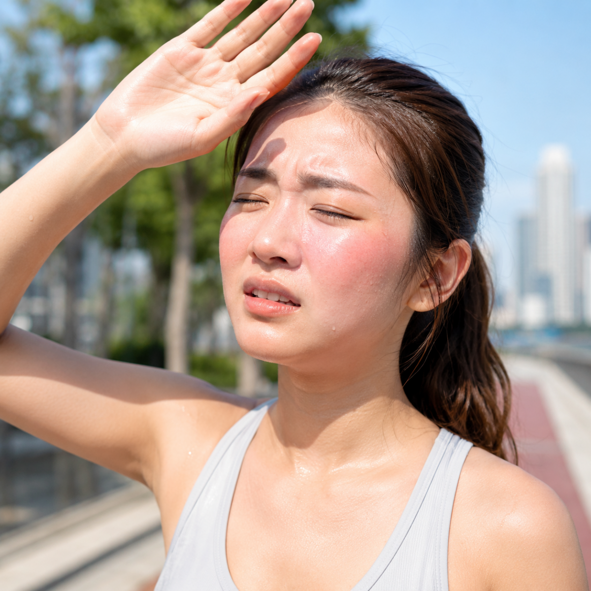 肌膚曬到乾
