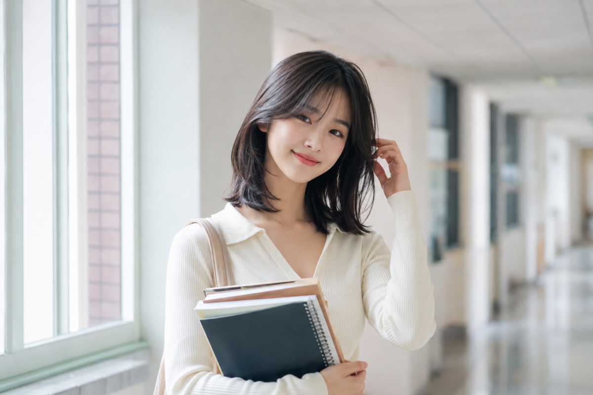 2026女學生自然層次鎖骨髮造型,清爽好整理並修飾臉型。