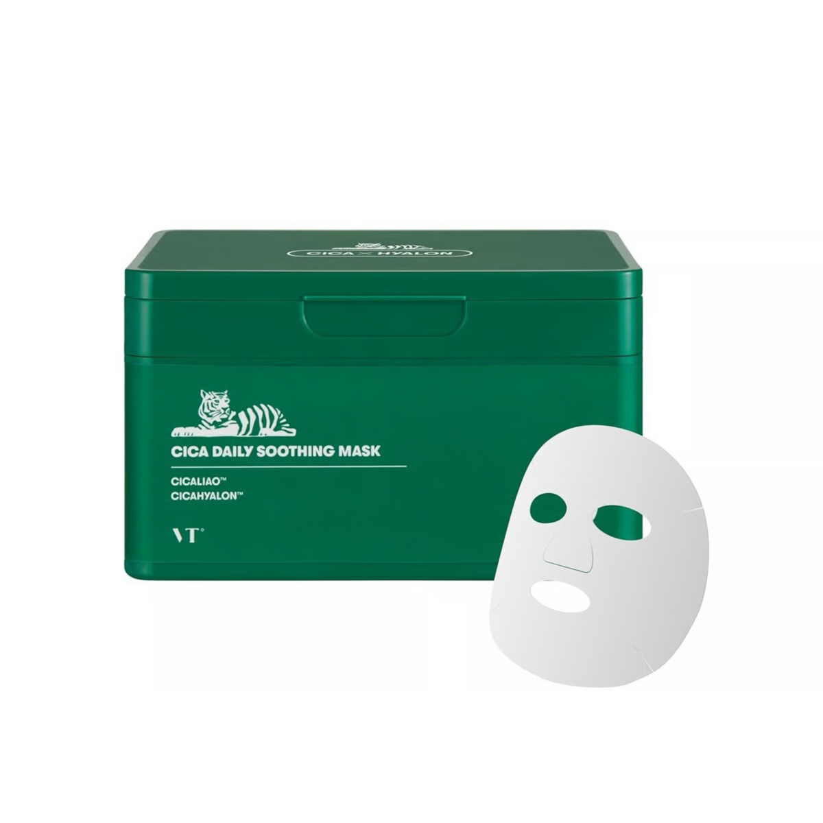 VT CICA Daily Soothing Mask 是清爽抽取式積雪草面膜，適合日常補水、妝前保養和輕微曬後舒緩使用。