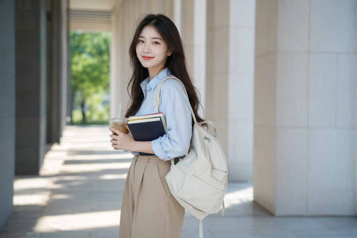 女大生上課、報告及約會穿搭示範,展現不同場合的日常配搭。