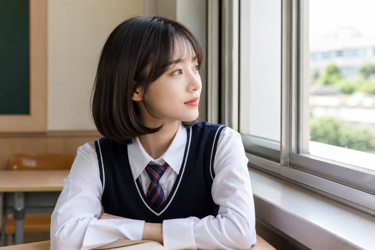 女學生可按校規、臉型、髮質和整理時間選擇清爽易打理的髮型。