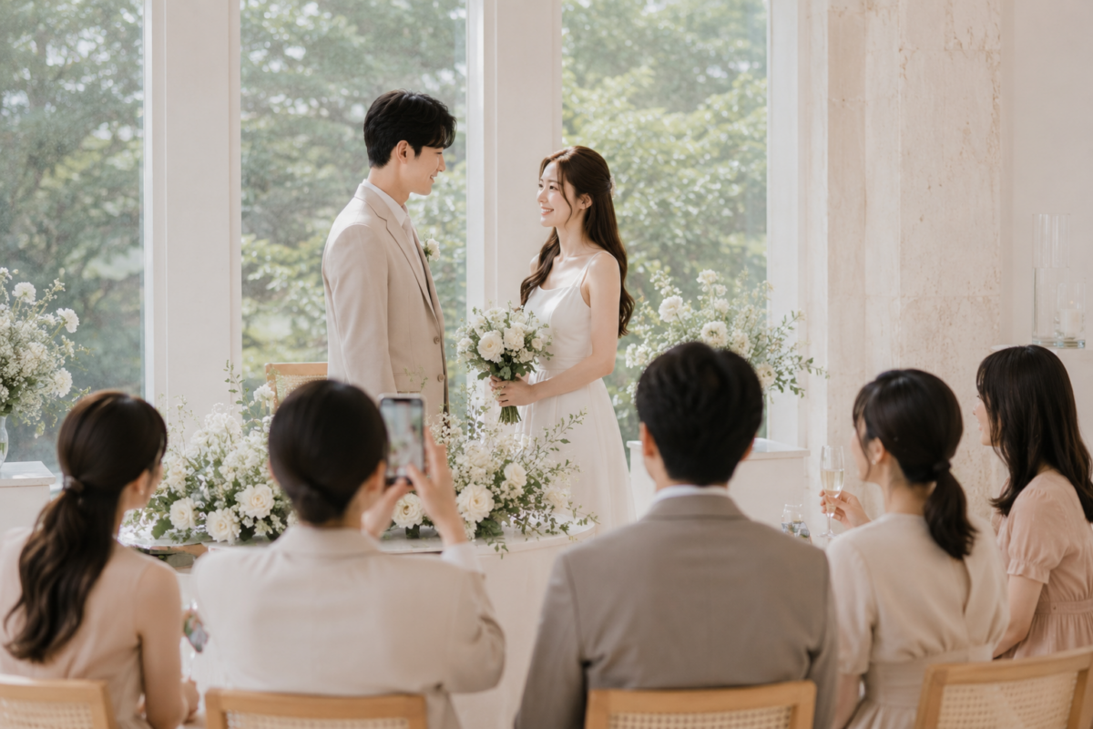 輕婚禮是約20至80人參與的小型婚禮,可按需要安排證婚、酒會、下午茶、自助餐、小型晚宴及傳統儀式。