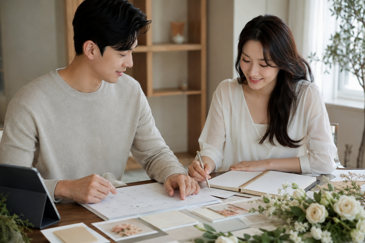 輕婚禮預算可優先分配場地餐飲、攝影、婚紗妝髮和花藝,並保留後備費用,以便按新人最重視的項目彈性調整。