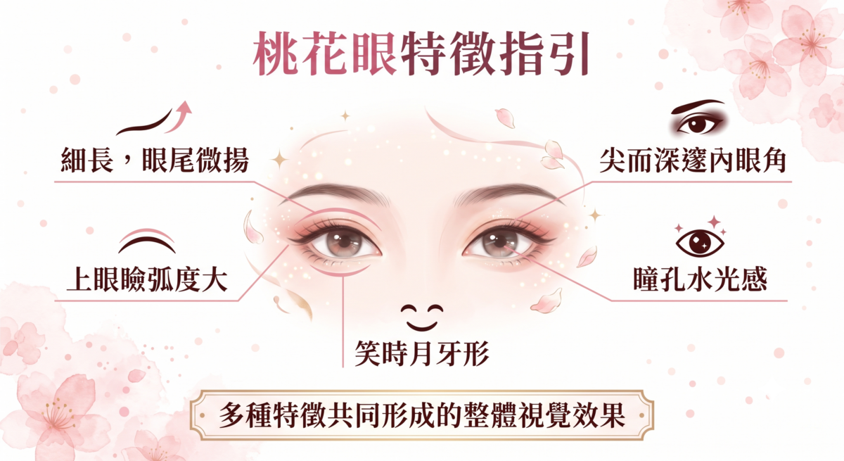 真正的桃花眼通常具有以下幾項外觀特色
