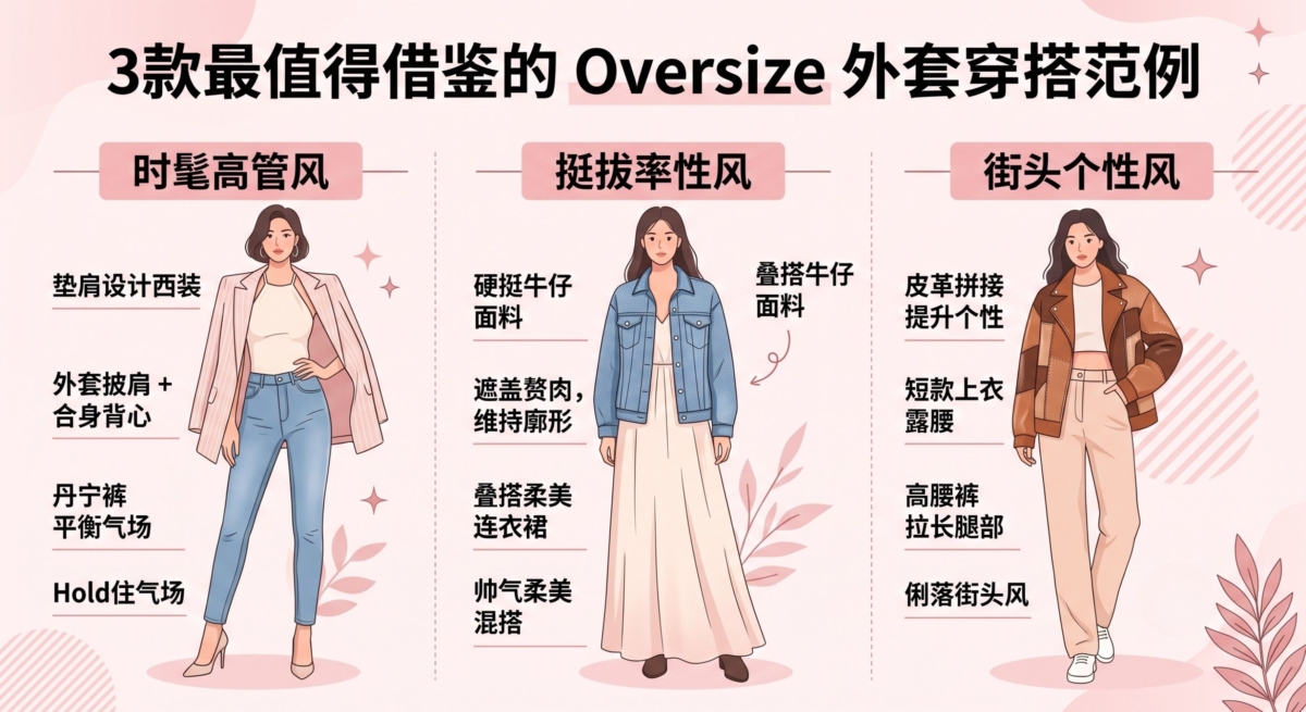 3款最值得借鑑的 oversize 外套穿搭範例