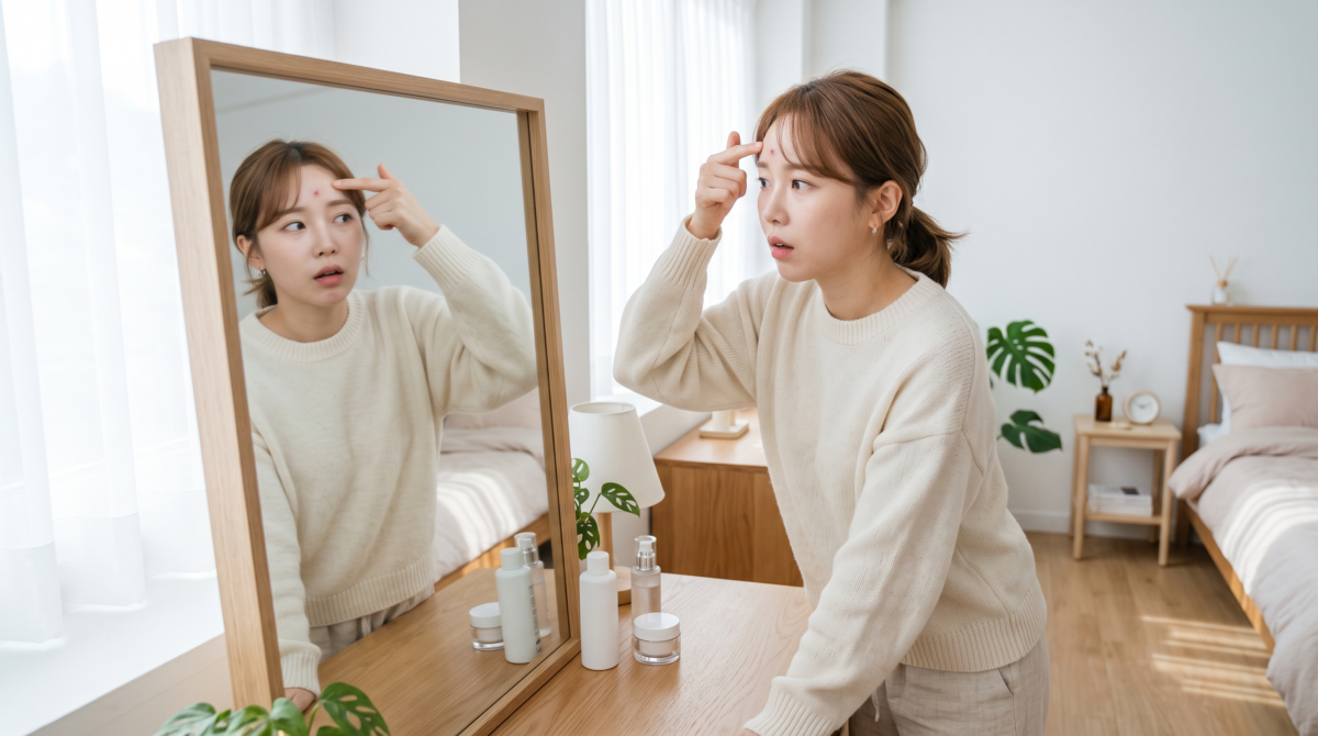 額頭一直長痘痘，除了與油脂分泌、毛孔堵塞有關，也可能受到生活作息、壓力及日常護膚習慣影響。