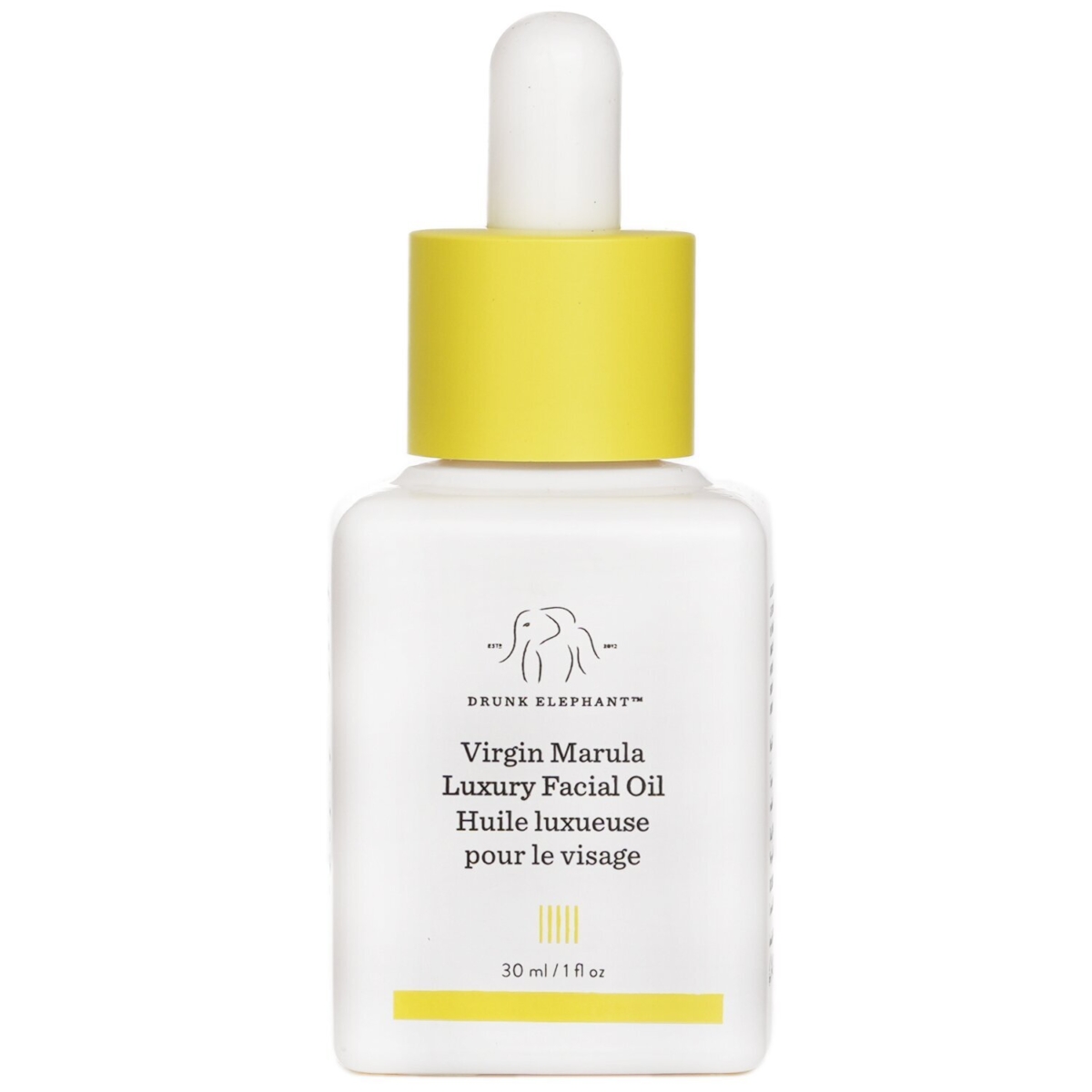 Drunk Elephant Virgin Marula Luxury Facial Oil。
