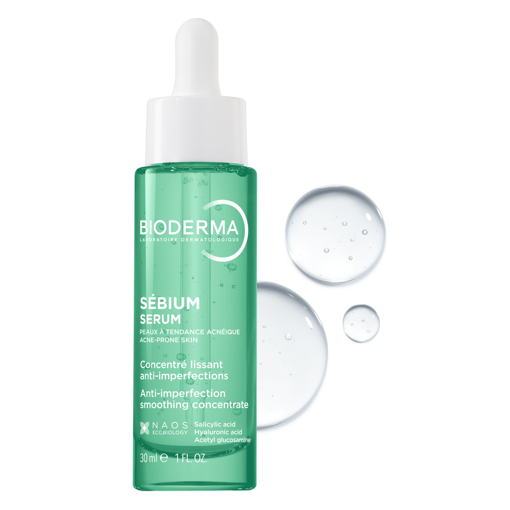 Bioderma 水楊酸煥膚抗痘控油精華適合混合肌、油性肌及敏弱肌使用，質地清爽不黏膩，並添加透明質酸幫助維持肌膚水潤。