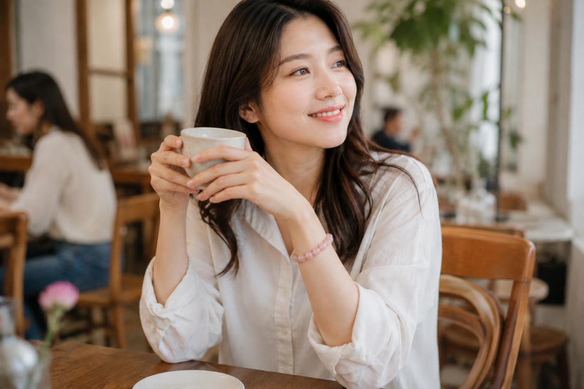 櫻花瑪瑙以花朵般紋理和柔和色調見稱,常被製成手串、手鏈及手鐲佩戴。