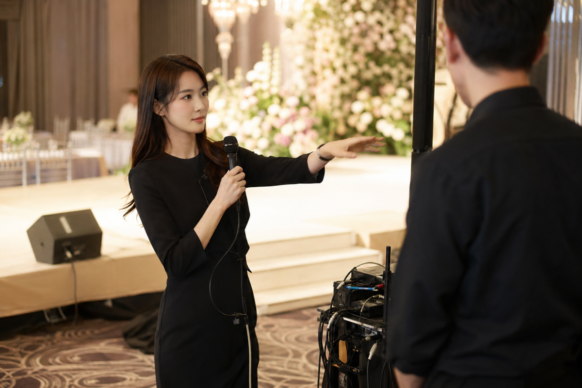 比較婚禮司儀報價時,應確認服務時段、婚前會議、司儀稿、彩排、台下統籌、超時費及改期安排,不要只看總價。
