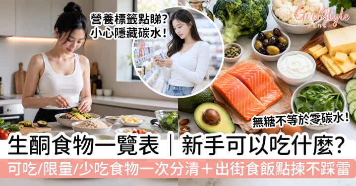 【生酮食物一覽表】新手可以吃什麼?可吃、限量、少吃食物+外食攻略