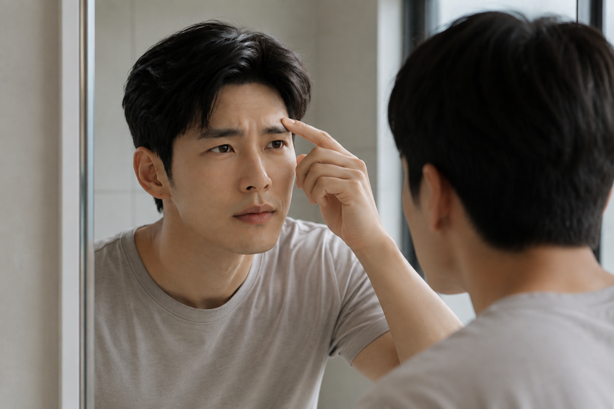 懸針紋男人面相常被民間解讀為較有主見、做事認真、思慮多、重責任、感情表達直接及容易給自己壓力。