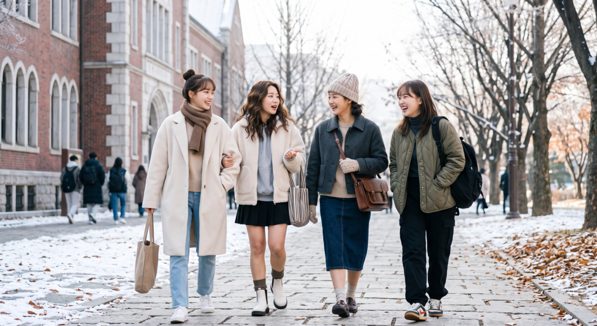 女學生冬天穿搭除了追求好看，也需要兼顧舒適與活動方便。
