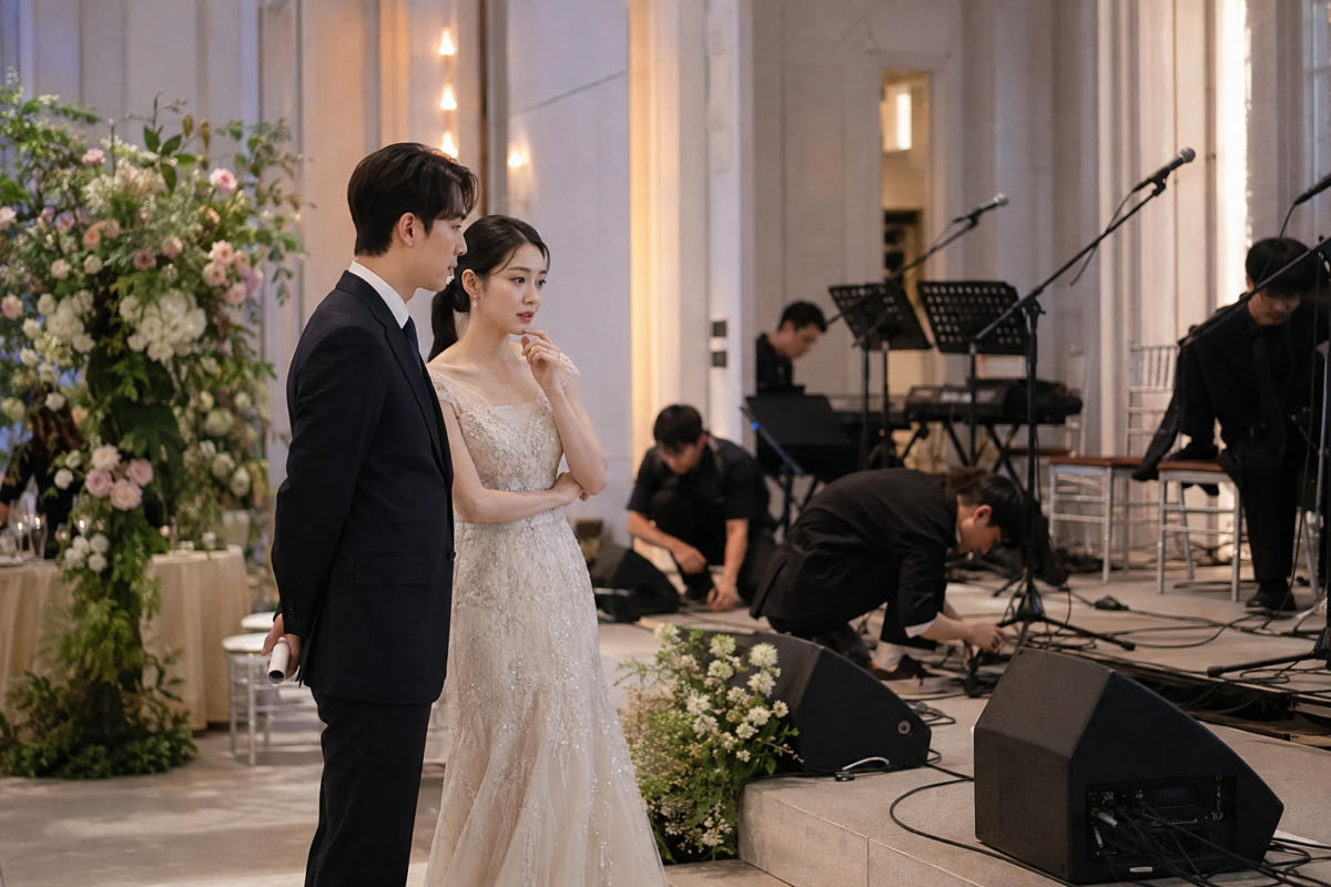 預訂婚禮樂隊前應以書面確認演出時間、樂隊編制、音響設備、自選歌曲、額外收費、改期取消及後備方案。