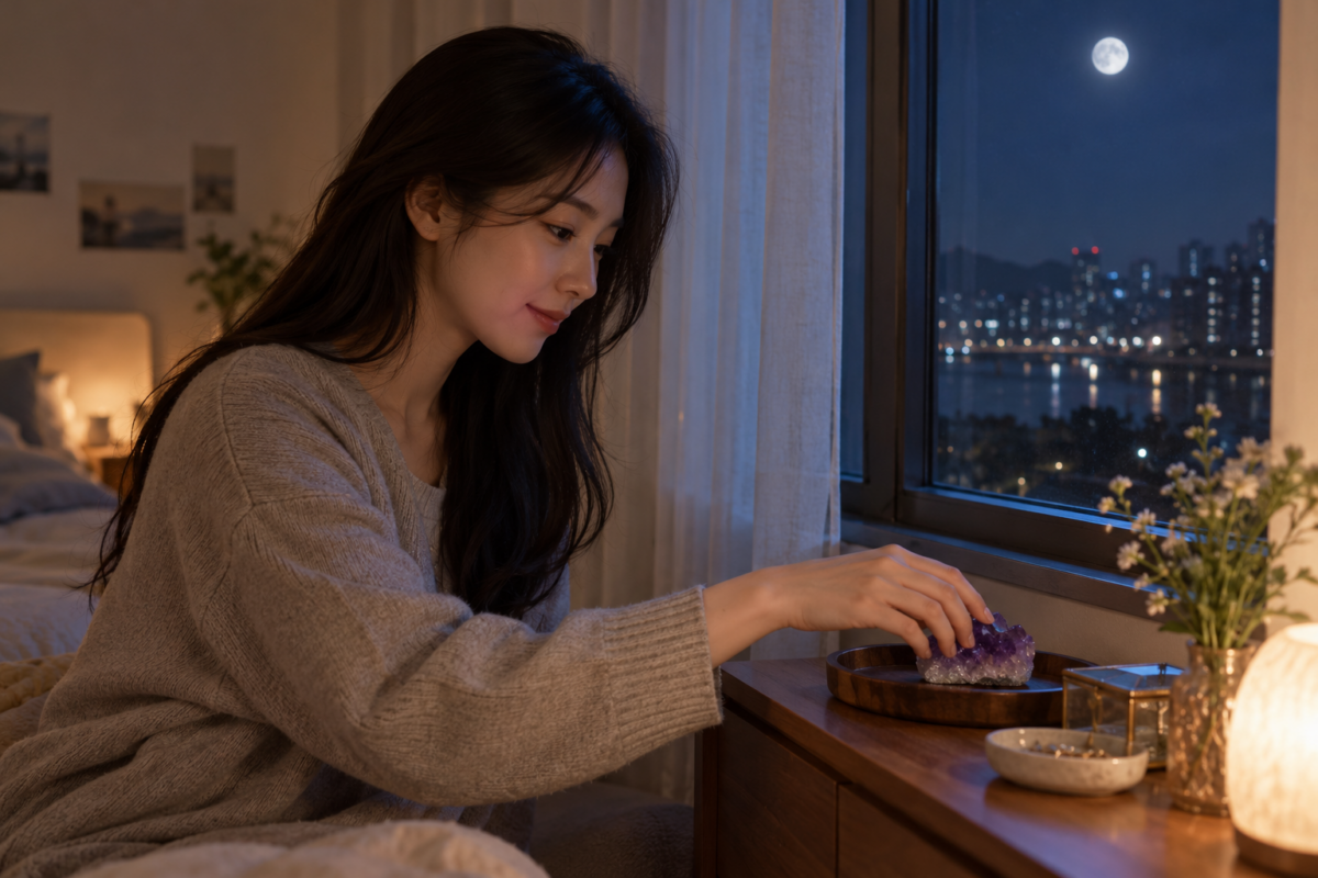 助眠水晶包括紫水晶、月光石及粉晶等，傳統寓意與平靜、放鬆及夜晚有關，但目前沒有可靠科學證據證明水晶能改善睡眠或治療失眠。