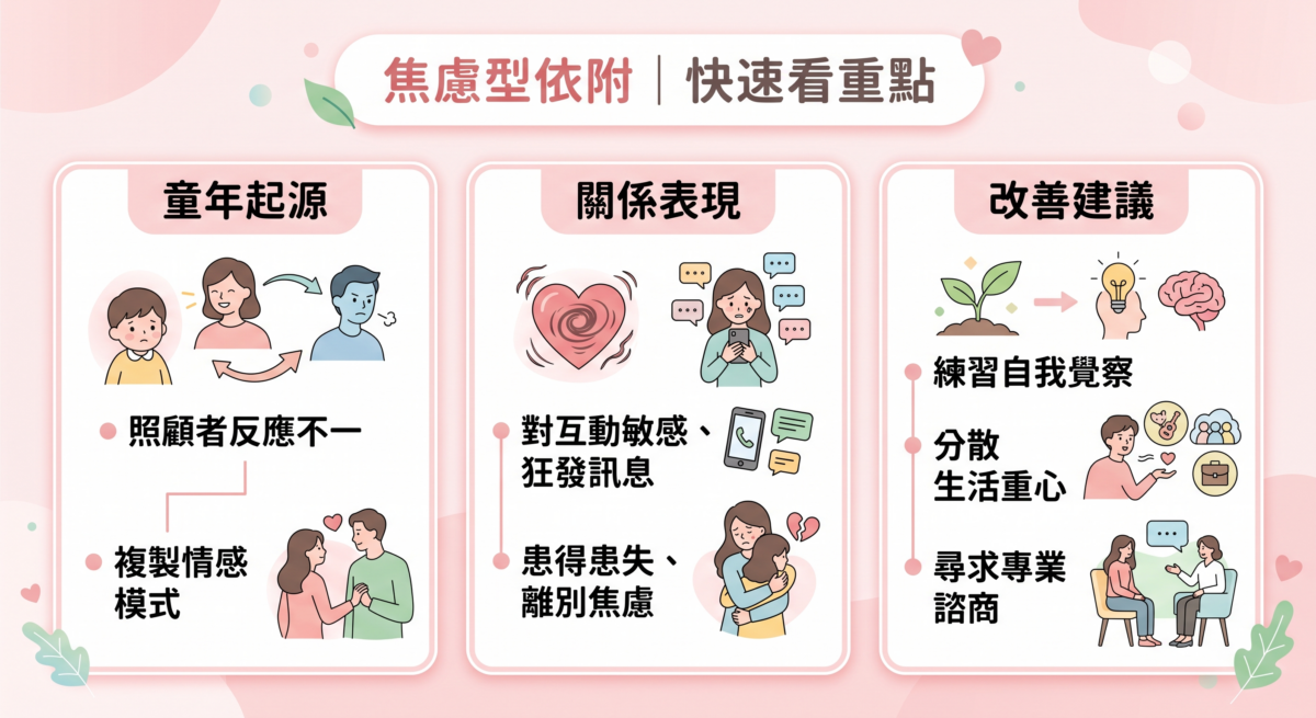 焦慮型依附｜快速看重點