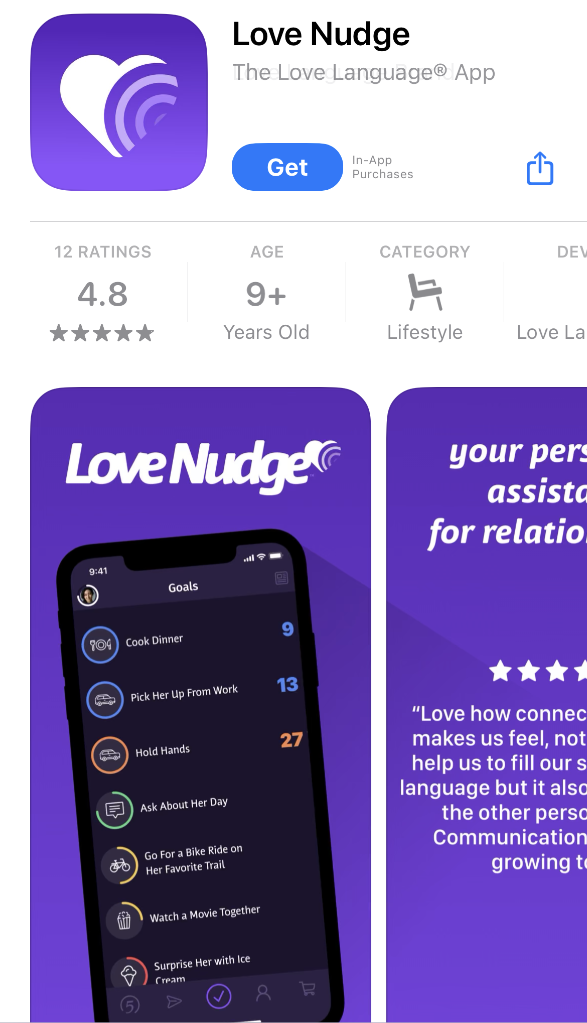 LoveNudge 是根據《愛之語》這套戀愛心理學理論設計的 App，透過每日提示，能減少因為表達方式不同而產生的誤解，幫兩人更精準地回應彼此需求。