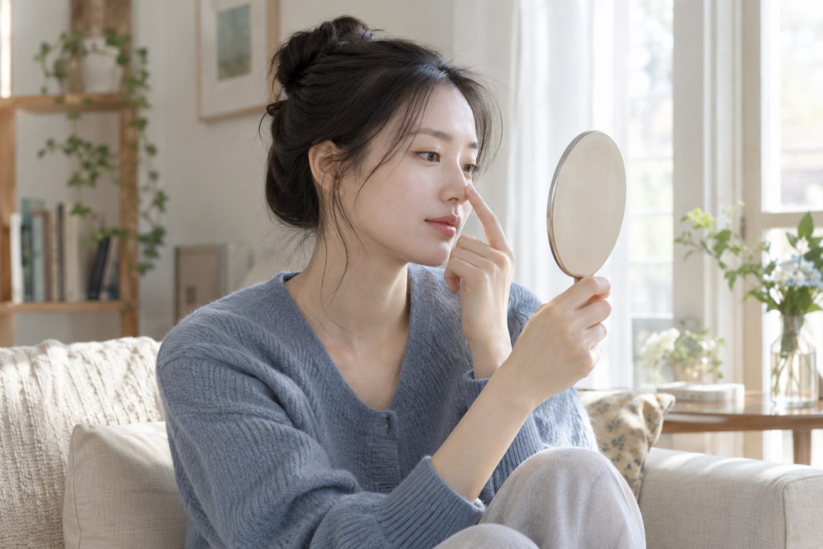 毛孔底妝經常卡粉，可以檢查防曬、妝前乳和粉底是否配合、化妝工具是否乾淨，以及皮膚有沒有乾燥脫皮，找出影響底妝貼服的原因。