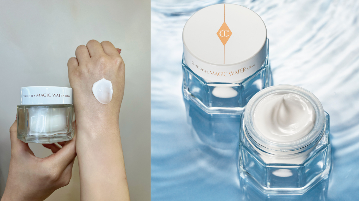 魔法注水霜如奶凍質地般細滑，一抹仿如於肌膚披上一層鎖水薄膜！