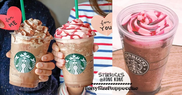 情人節限定！Starbucks新推出「甜蜜蜜系列」雙重朱古力星冰樂 ＋ 馥莓朱古力星冰樂！今日有得飲喇！