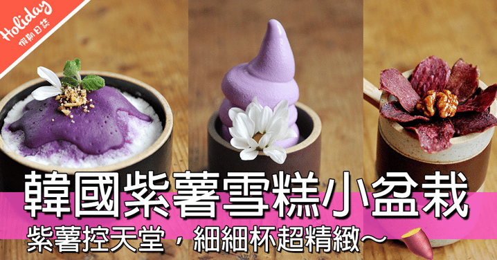 紫薯控天空！！韓國可愛紫薯雪糕小盆栽，好似藝術品靚到唔捨得食～～