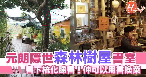 元朗隱世森林樹屋！超靚書屋～嘆住小食樹下睇書休息！