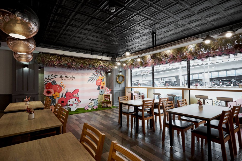 My Melody X Amandier 美樂蒂花草風期間限定咖啡廳(Facebook)