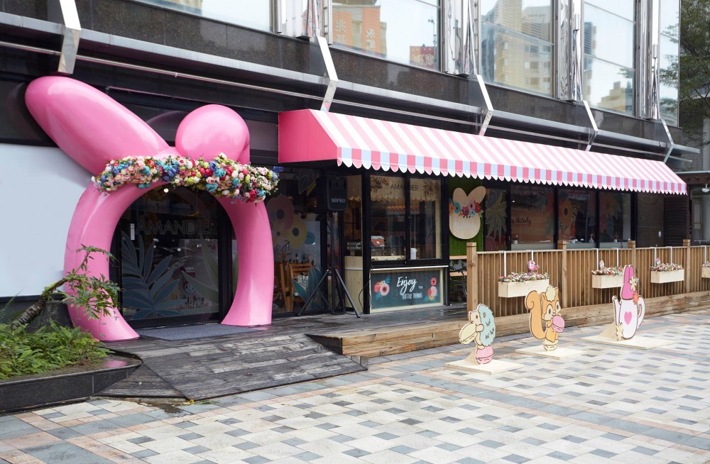 My Melody X Amandier 美樂蒂花草風期間限定咖啡廳(Facebook)