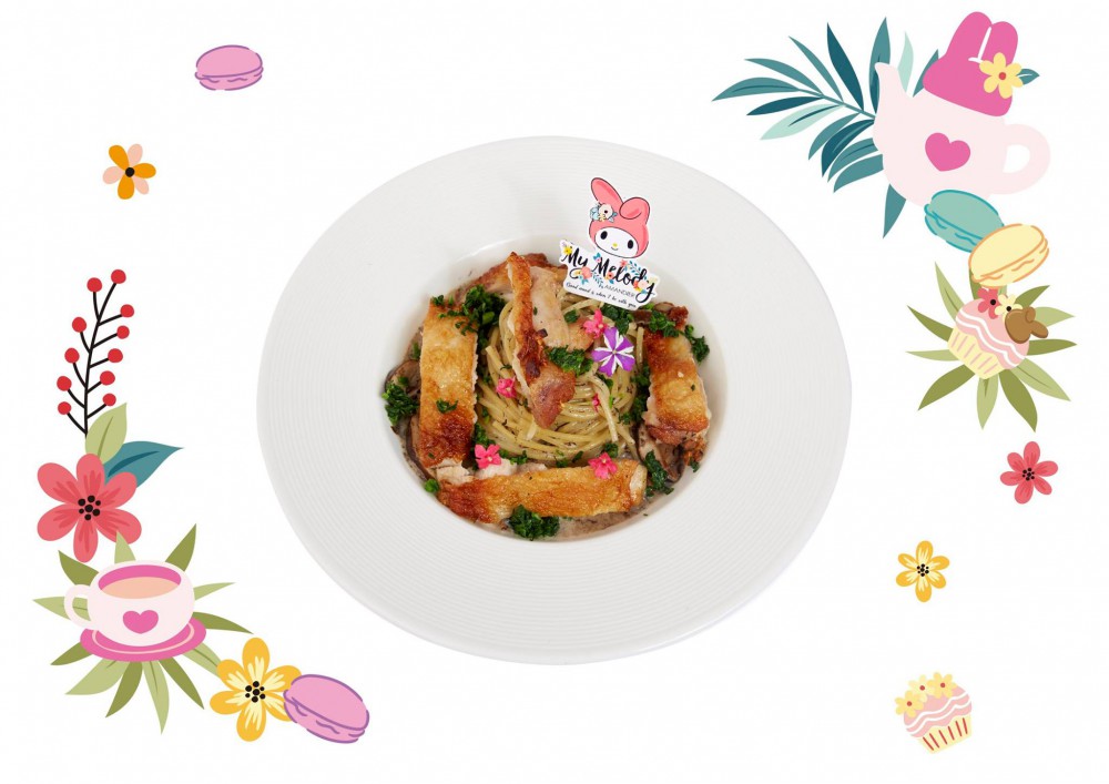 My Melody X Amandier 美樂蒂花草風期間限定咖啡廳(Facebook)