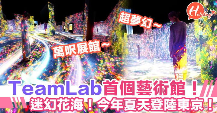 TeamLab首個一萬呎數碼藝術館！今年夏天華麗登陸東京！