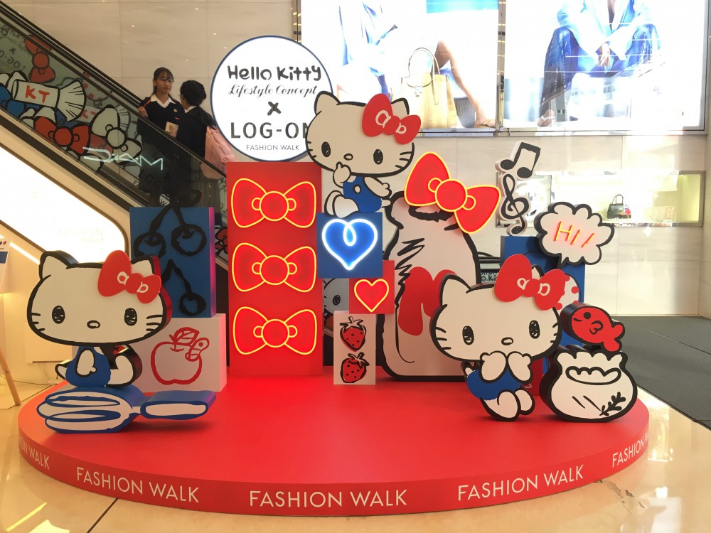 Hello Kitty Lifestyle Concept x LOG-ON_Fashion Walk_大型霓虹燈裝飾_1